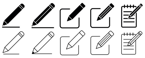 Edit icon. edit document icon set. edit text icon. pencil. sign up.