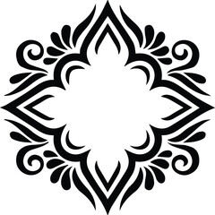 Beautiful flower art and mandala vector design