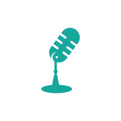 podcast logo vector symbol