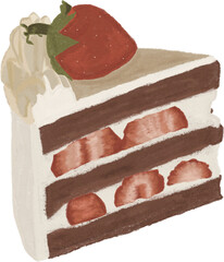 Chocolate strawberry cake