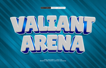 valiant arena editable text effect with a happy and hero text style