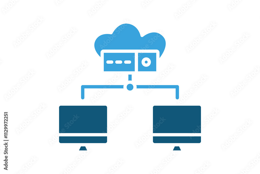 Aufkleber big data icon. solid icon style. icon related to it. network elements vector illustration