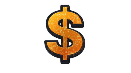 Obraz premium dollar sign isolated on white background