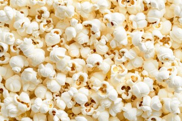A Close Up View Of Many Pieces Of Popcorn