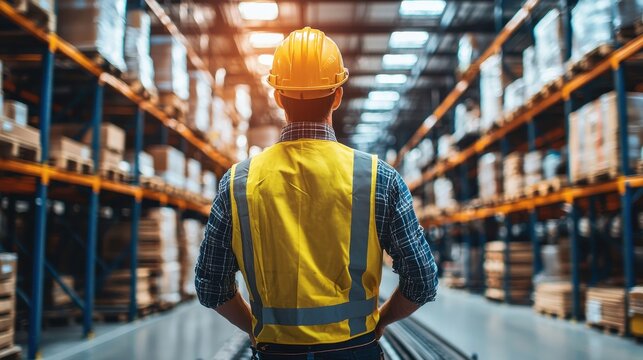 Professional Millwright Overseeing Conveyor Systems Maintenance in Warehouse