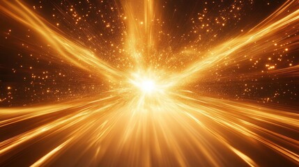 Obraz premium golden rays light explosion background design illustration for award ceremony presentation event