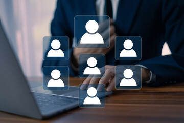 Businessman enhances customer relationships and drives business success by leveraging a robust CRM...