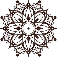 Beautiful flower art and mandala vector design