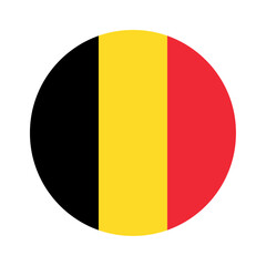 Round Belgium flag icon
