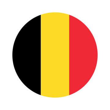 Round Belgium flag icon