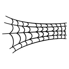 Spider Web Decoration for Halloween. Vector Illustration in Flat Design