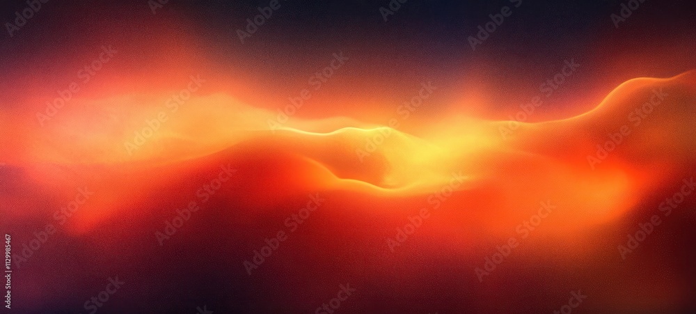 Poster abstract warm gradient background with orange and red hues soft focus dark texture minimalist design