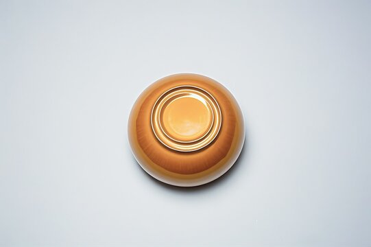 Bottom view clay pot isolated on white background