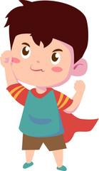 Playful Superhero Boy Illustration, Design Inspiration, Character