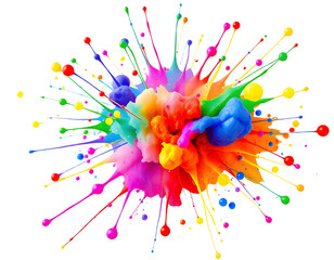 Obraz premium ink splashes on white