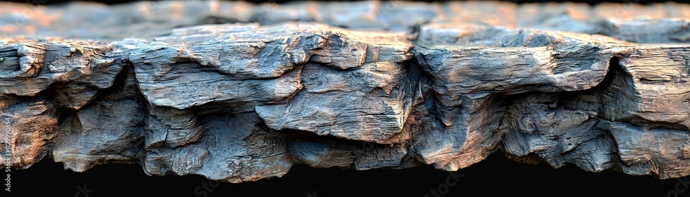 Poster close-up view of textured dark bark on a tree, capturing intricate patterns and natural appearance o
