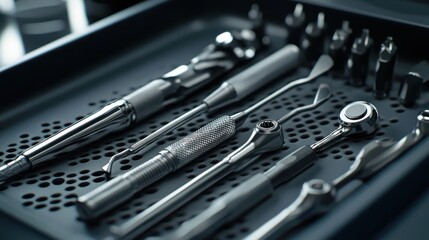 Precision Tools Kit Chrome Steel Instruments in Case