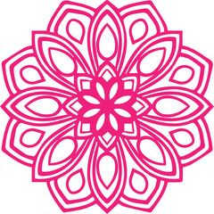Beautiful flower art and mandala vector design