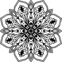 Beautiful flower art and mandala vector design