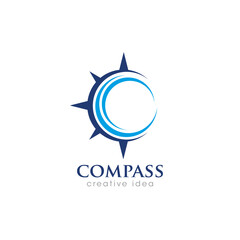 Creative Compass Concept Logo Design Template
