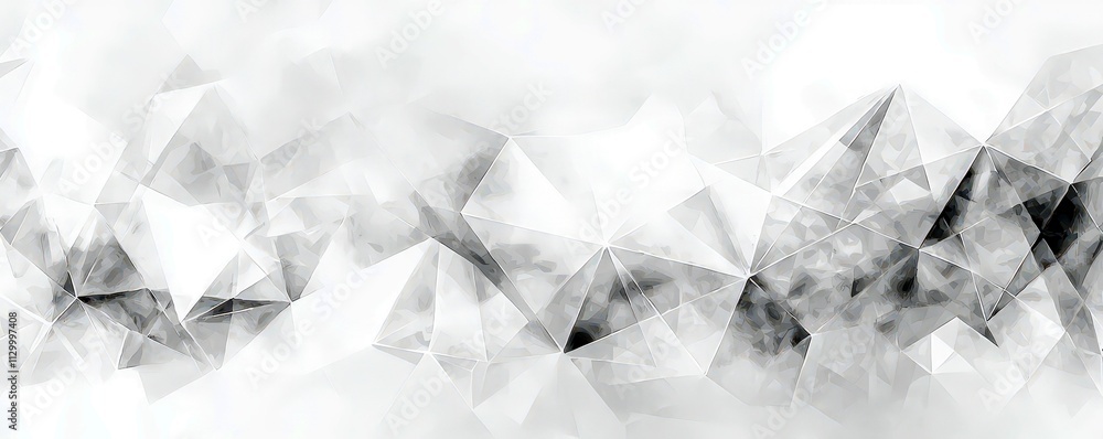 Poster abstract geometric pattern in shades of gray with a blend of light and dark triangular shapes creati