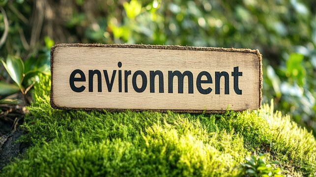 The Word "Environment" Written on a White Background