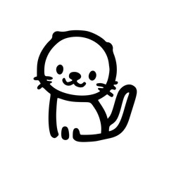Charming Otter Icons A Captivating Array of Cute and Playful Animal Characters in Various Poses