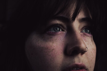 Obraz premium close up portrait of a young woman