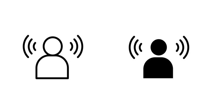 Brand awareness outlined and solid icon vector collection.