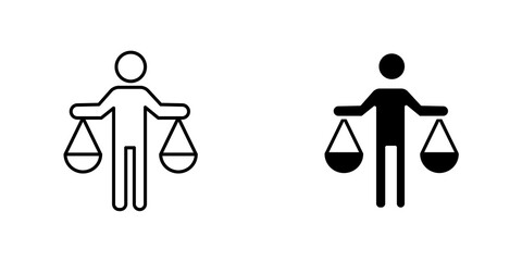Ethics outlined and solid icon vector collection.