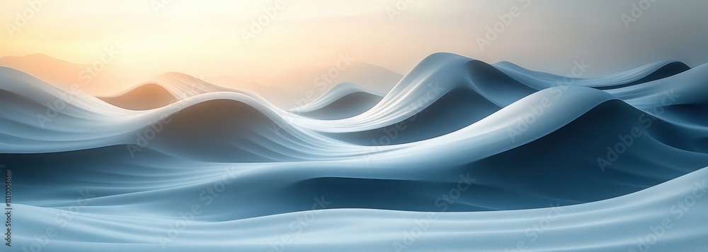 Poster minimalist abstract design smooth gray lines diffused light modern art symmetry balance