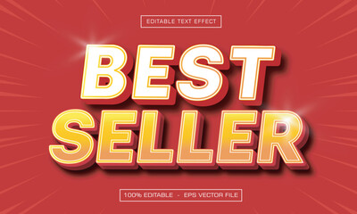 Best Seller Text Effect, Editable Promotion Text Style
