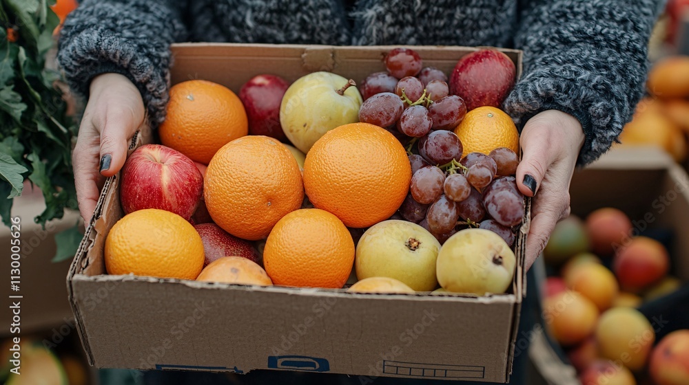 Poster a food waste reduction project led by volunteers distributing surplus meals to shelters stock photo 