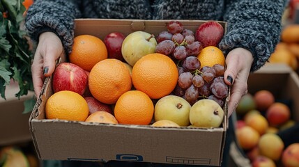 A food waste reduction project led by volunteers distributing surplus meals to shelters Stock Photo with side copy space