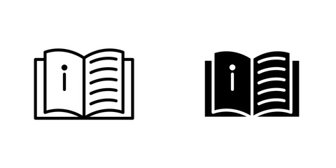 User guide outlined and solid icon vector collection.