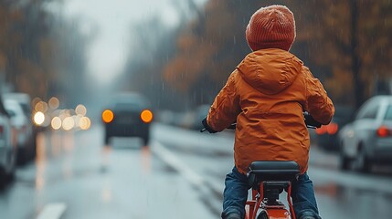 A youth-led volunteer group promoting sustainable urban transportation solutions Stock Photo with side copy space