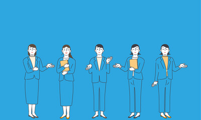 オフィスからご案内する女性