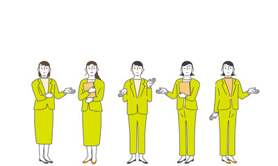 オフィスからご案内する女性