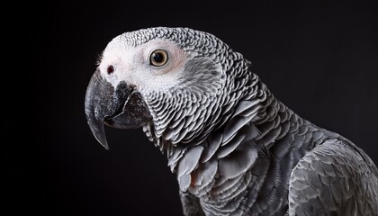 Fototapeta premium black and white parrot