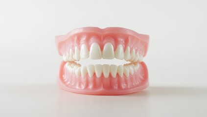 Fototapeta premium Full Denture Model on White Background