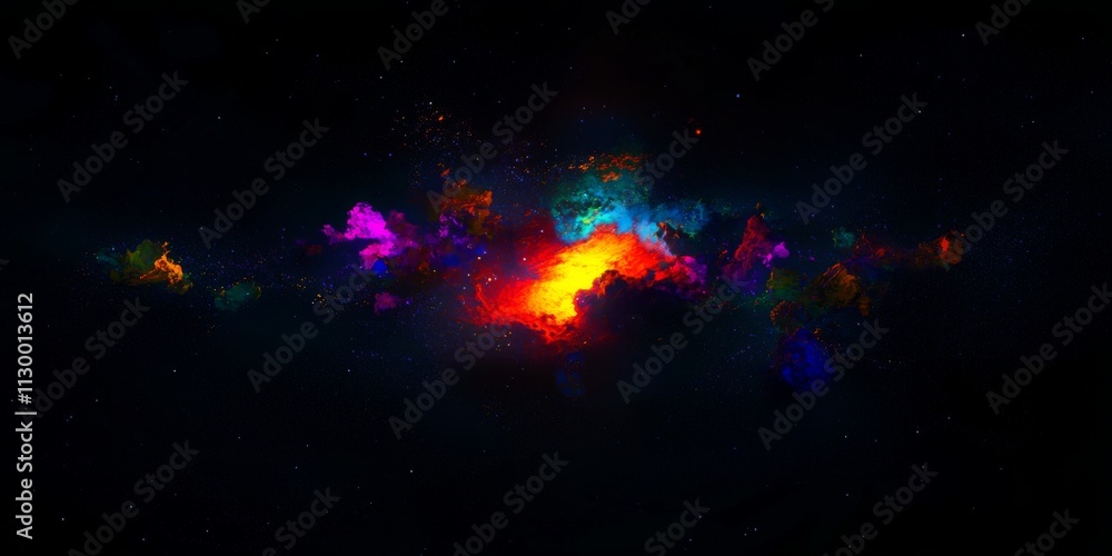Canvas Prints cosmic nebula vibrant colors high resolution space background