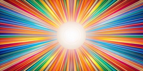 Obraz premium Vibrant Rainbow Stripes Converging to a Bright Central Light