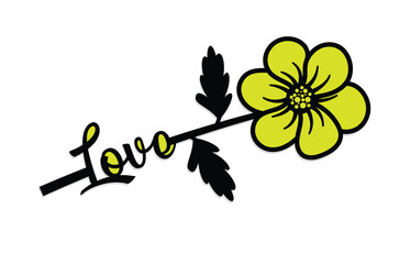 Laser Cut Love Flower Topper Valentines Day