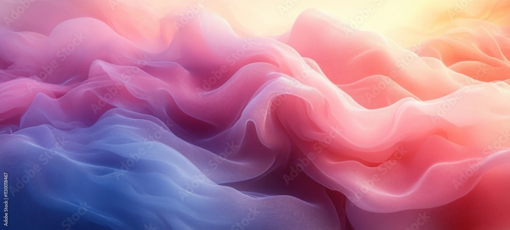 Aufkleber abstract pastel gradient background with soft light and ethereal atmosphere for modern web banner de