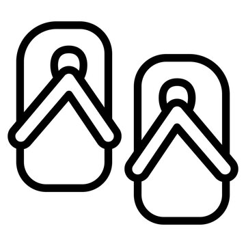 black geta sandals icon clip art preview