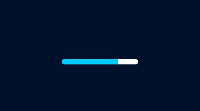 loading bar in animated graphics with blue blocks