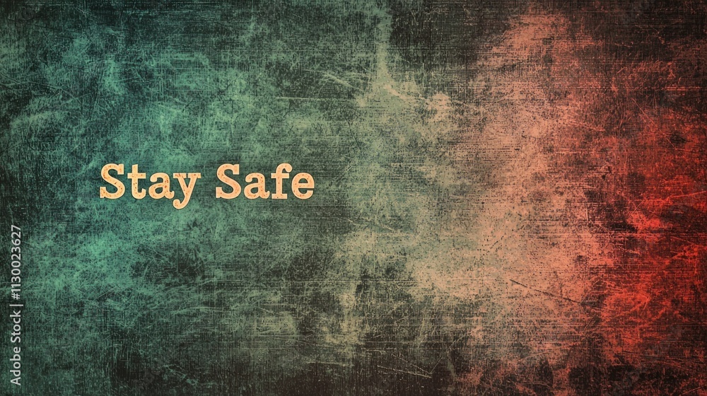 Poster a textured background with a subtle pattern, featuring the phrase 