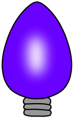 Purple Christmas Light Bulb