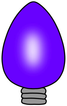 Purple Christmas Light Bulb