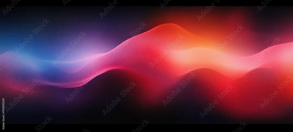 Poster vibrant abstract background with smooth gradients of red pink and blue in minimalistic composition